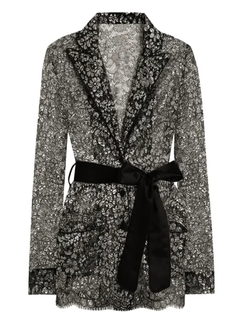 Dolce & Gabbana lace floral shirt Black F5R56TILMCF