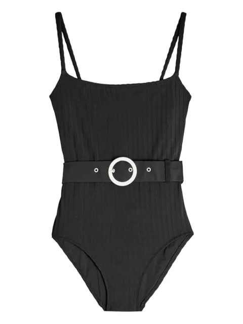 Solid & Striped The Nina belted swimsuit Black SOLIDNINDRIB