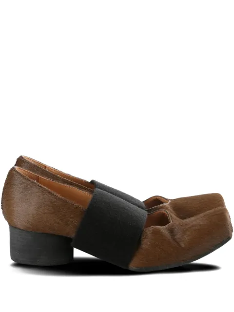 Uma Wang elasticated-strap pumps Brown US9128UW430HIGHBALLET