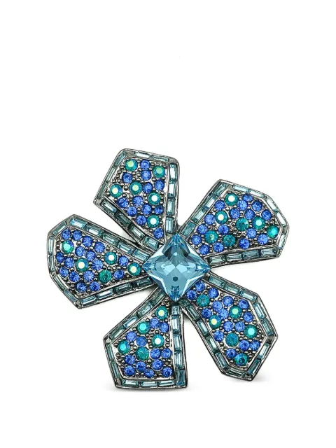 Givenchy Pre-Owned 2000s crystal flower brooch Silver JGJGIVFLOWBRO