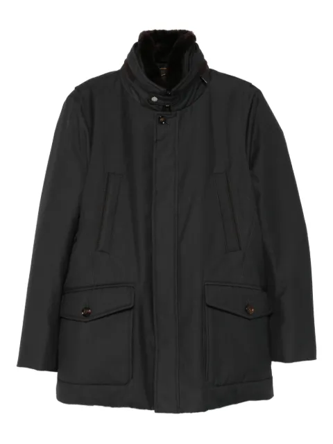 Moorer fur collar pocket jacket Grey MOUGI101185TEPA184
