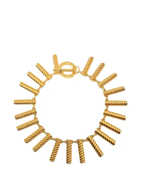 Carven Vintage 1970s sunburst logo-clasp collar Gold JGJCARVENCOLL