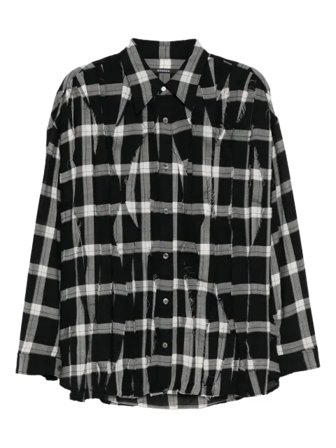 SONGZIO checkered-plaid shirt Black MH5SH733BK
