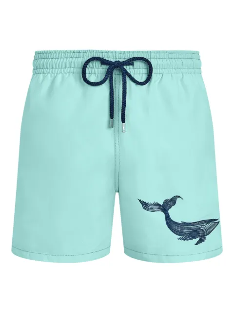 Vilebrequin whale-embroidered swim shorts Blue MOTDC206