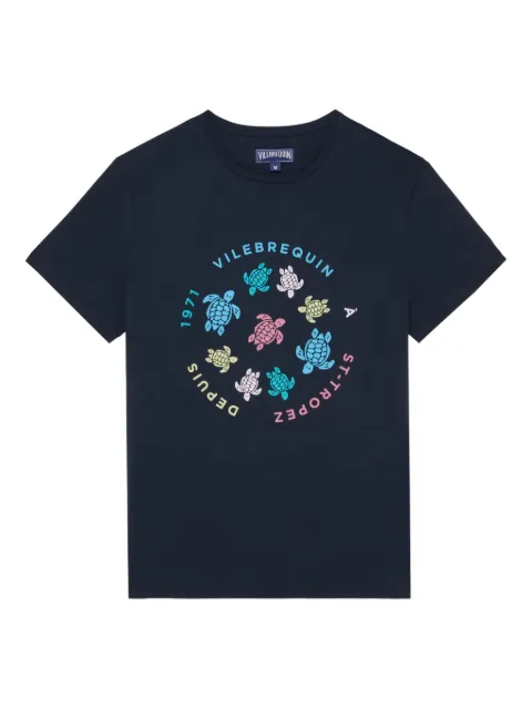 Vilebrequin crew-neck cotton T-shirt Blue THODP336