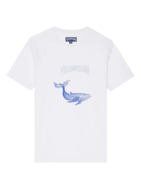 Vilebrequin whale-print crew-neck T-shirt White THODP307