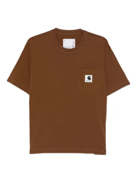 sacai x Carhartt WIP pocket T-shirt Brown 2500995S