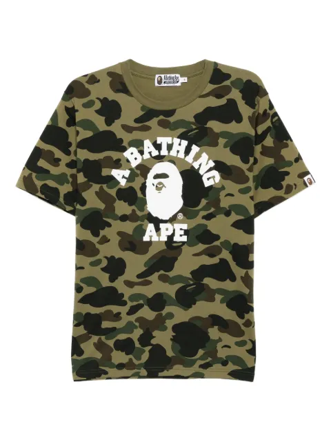 A BATHING APE® logo printed t-shirt Green 001CSL301010M
