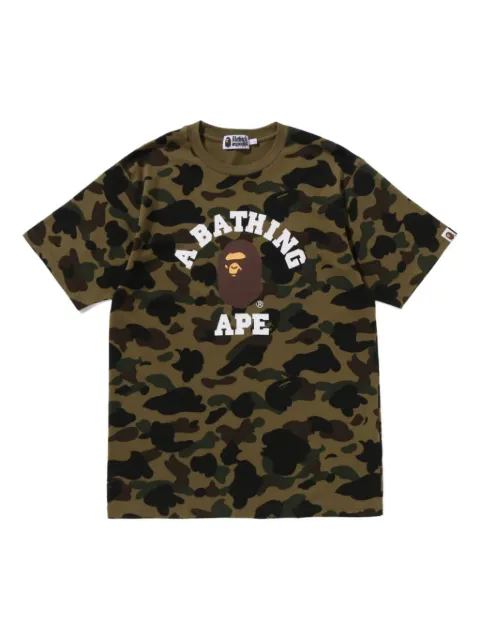 A BATHING APE® camouflage logo T-shirt Green 001CSL801008M