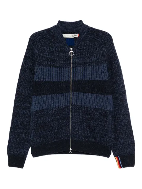 Barbour x Paul Smith bomer cardigan Blue MKN1695NY91