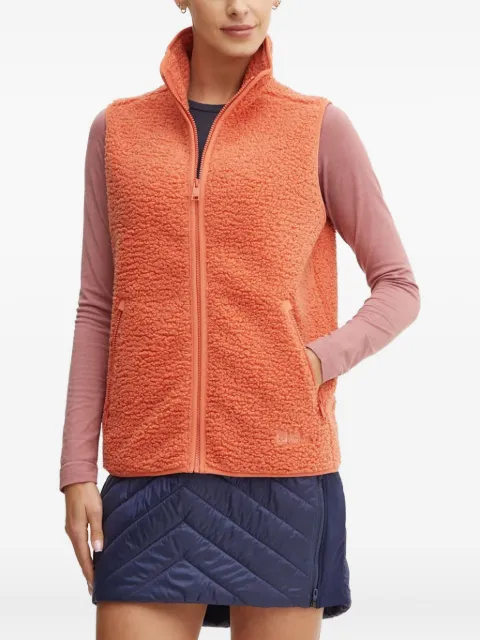 JACK WOLFSKIN logo-embroidery fleece vest Orange 1710581
