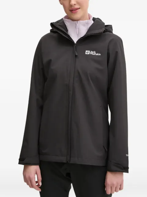 JACK WOLFSKIN Trailtime 2l logo hooded performance jacket Black A63902
