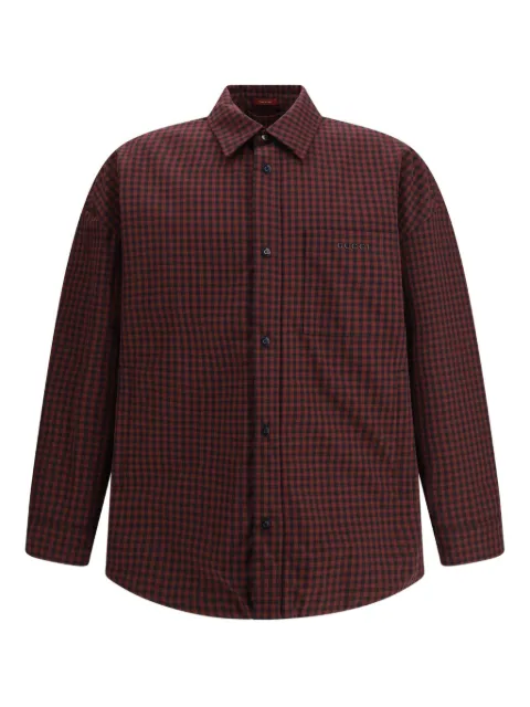 Gucci check-pattern cotton overshirt Red 836251Z7ATD