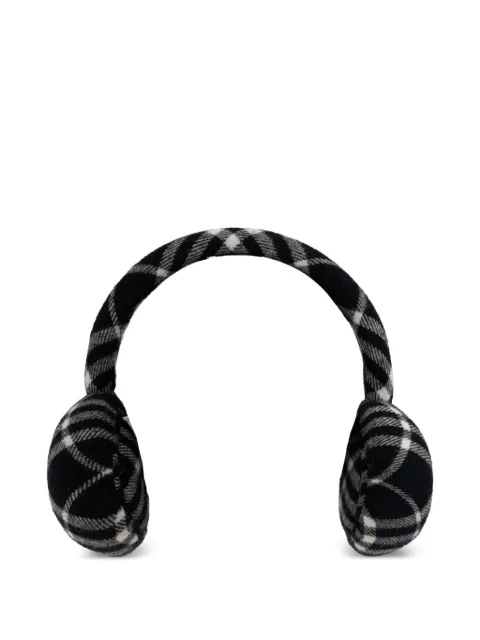 Burberry Check wool cashmere earmuffs Black 8114030