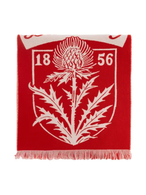 Burberry Thistle Shield wool scarf Red 8117701