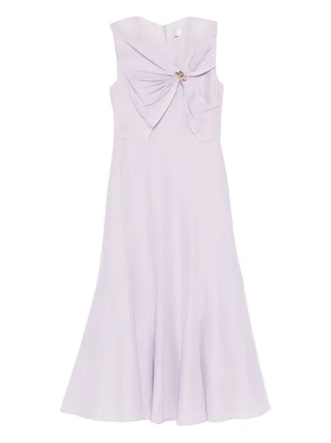 Roland Mouret knot-detailing midi dress Purple PF25061MASJ