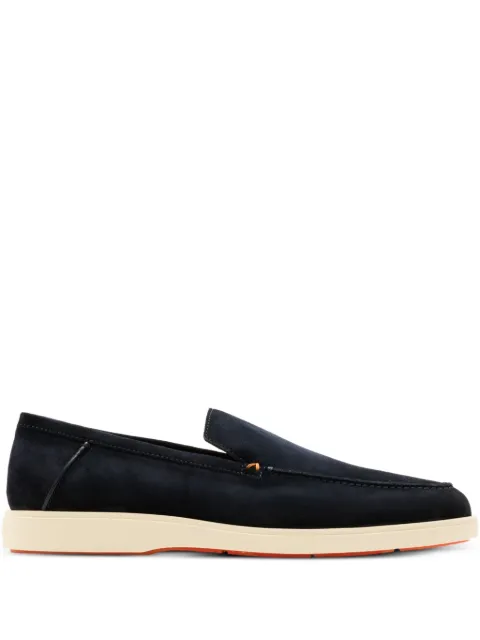Santoni suede stitch detail loafers Blue MGDT17824TICBGEXU60