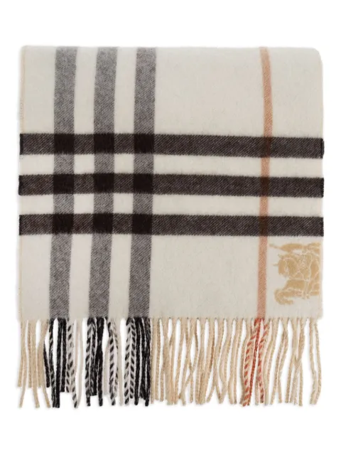 Burberry contrast Check cashmere scarf Neutrals 8113922
