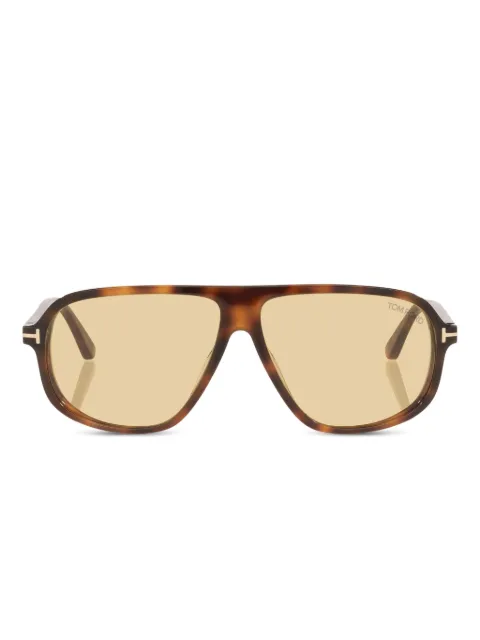 TOM FORD Eyewear Guillaume metal-detail sunglasses Green TR0019834470D1