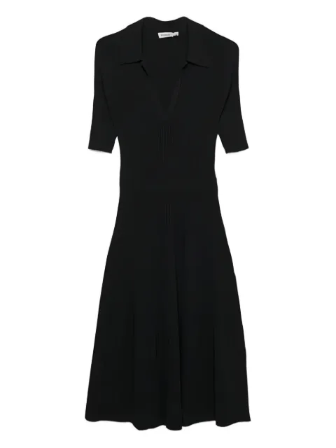 SIMKHAI Pati polo-collar midi dress Black SI1944K