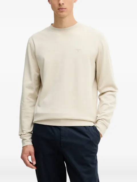 Barbour logo-embroidered sweatshirt Neutrals MOL0712BE12