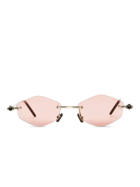 Kuboraum P60 geometric-frame sunglasses Pink P60