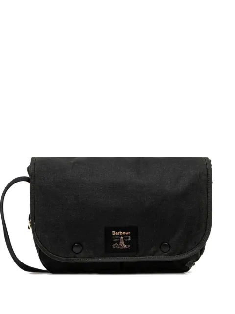 Barbour logo-patch messenger bag Green UBA0749SG91