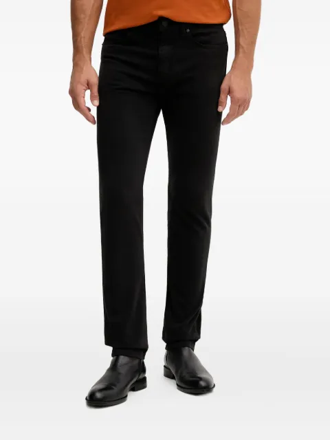 BOSS logo-patch slim trousers Black 50543883
