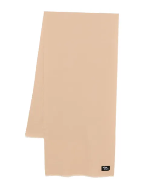 Maison Kitsuné fringed wool scarf Neutrals PW06200WB0028