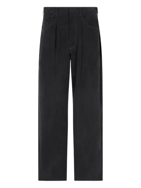 Giorgio Armani dart-detail lyocell trousers Black GM001743TE16002UC001