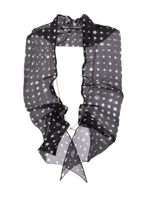 Giorgio Armani polka dot scarf Black GW001914AF19003