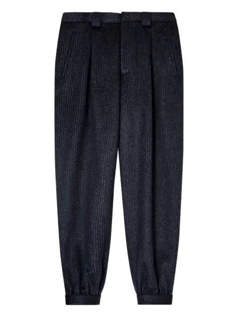 Giorgio Armani ribbed cuffed trousers Blue GM002265TE17637