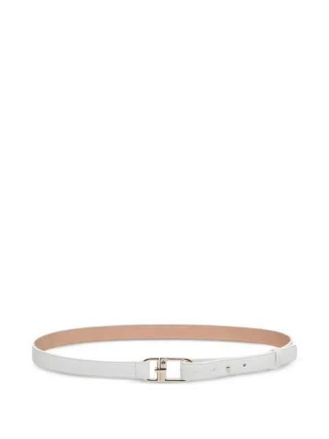 Giorgio Armani pebbled-leather buckle belt White GW001978AF14187
