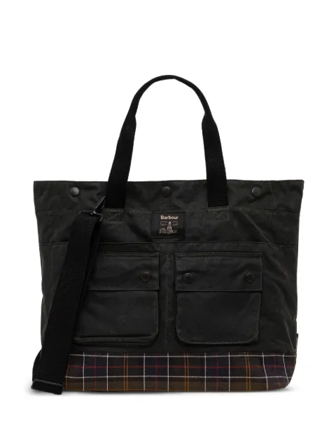 Barbour logo-patch tote bag Black UBA0750SG91