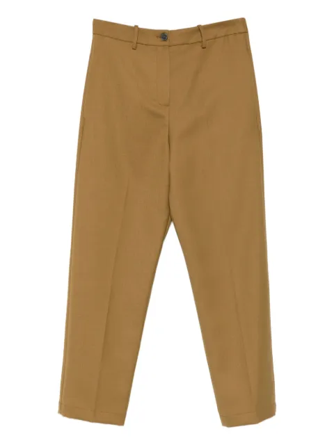 Alysi pressed-crease cotton trousers Brown 165180A5218
