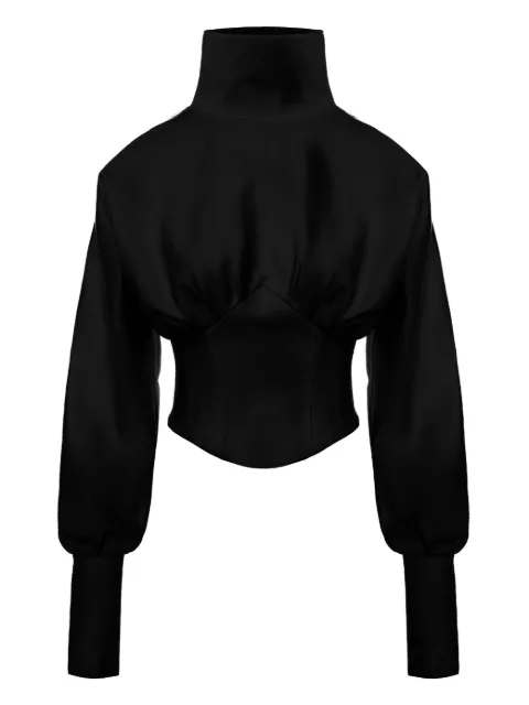 HAMZA Nice high-neck corset top Black NICETOP