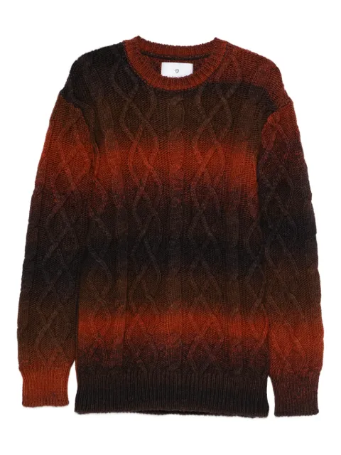 SEVEN GAUGE gradient-effect cable-knit jumper Orange PUL01039364