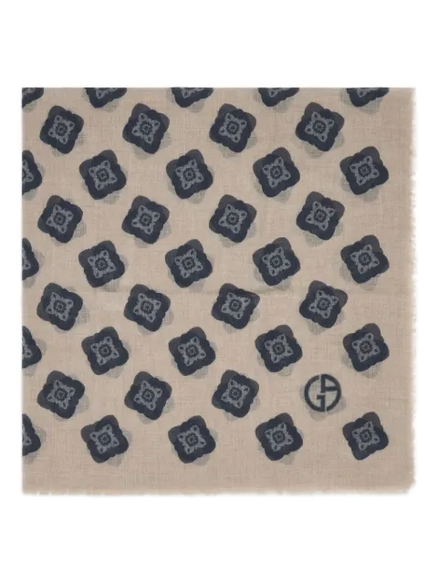Giorgio Armani floral-pattern scarf Neutrals GM001857AF18603F6050