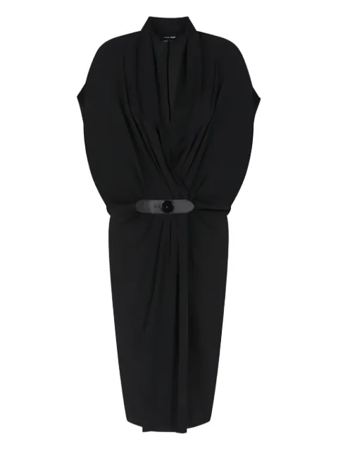 Giorgio Armani belted draped dress Black GW001581TE10814UC001