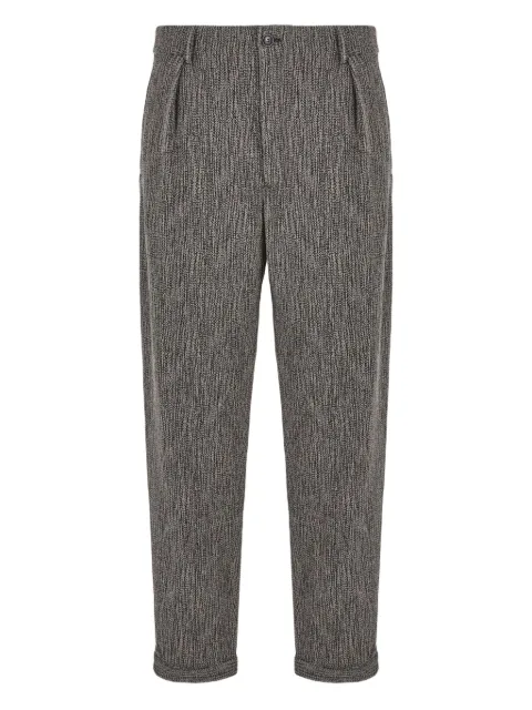 Giorgio Armani pleated-front textured trousers Grey GM000117TE11078