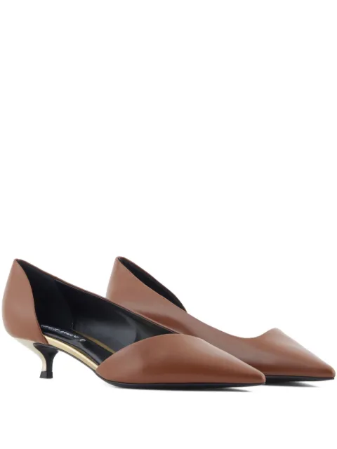 Giorgio Armani 35mm cut-out pumps Brown GW002124AF19742M6204