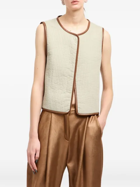Giorgio Armani quilted silk vest Neutrals GW001804TE10814