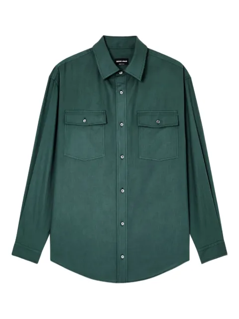 Giorgio Armani long-sleeve shirt Green GM001790TE17713
