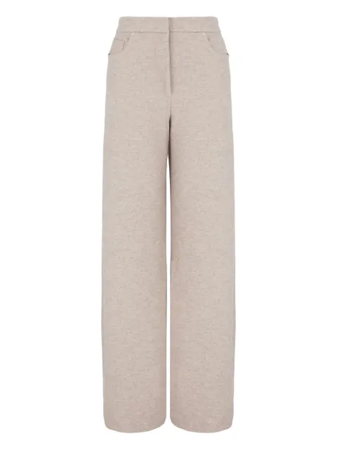 Giorgio Armani mélange-effect trousers Neutrals 6DAP60AJJYZ