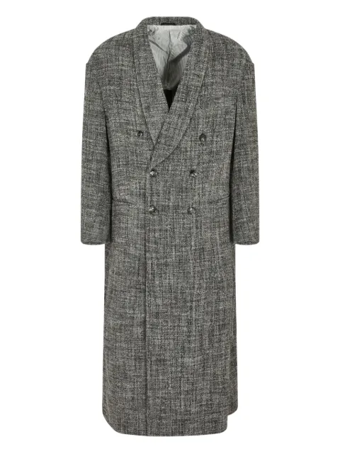 Giorgio Armani shawl-lapel double-breasted coat Grey GM002573TE16843