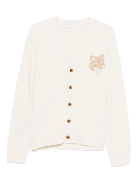 Maison Kitsuné Fox Head cardigan Neutrals PM00509KM0329