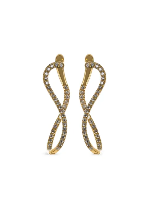 Lisa Nik 18kt yellow gold Infinity Diamond earrings Gold DIACRVERYD73
