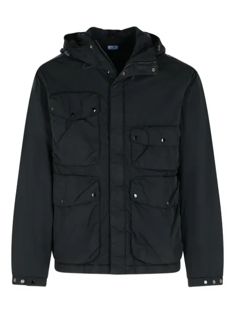 C.P. Company drawstring appliqué jacket Black 19CMOW010A005904G