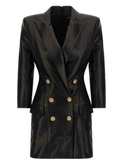 Balmain double-breasted mini dress Black FF0R9391LD630PA