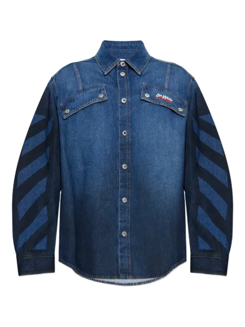 Off-White chevron pocket shirt Blue OMYD05NF25DEN0014410